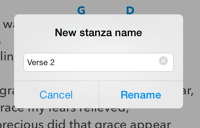 Giving a stanza a custom name